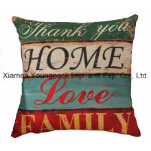 18"X 18"Home Decorative Custom Printed Cotton Linen Zipper Square Sofa Throw Pillow Covers